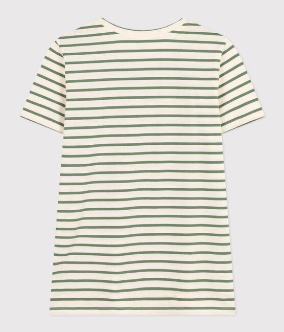 Women's Straight Round-Neck Cotton T-Shirt AVALANCHE /CROCO