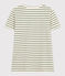 Women's Straight Round-Neck Cotton T-Shirt AVALANCHE /CROCO