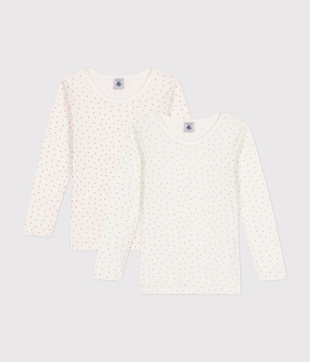 Girls' Heart Long-Sleeved Cotton T-Shirts - 2-Pack multicolor