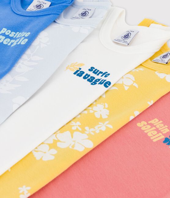 Sleeveless Hawaiian Print Cotton Bodysuits - 5-Pack variante 1