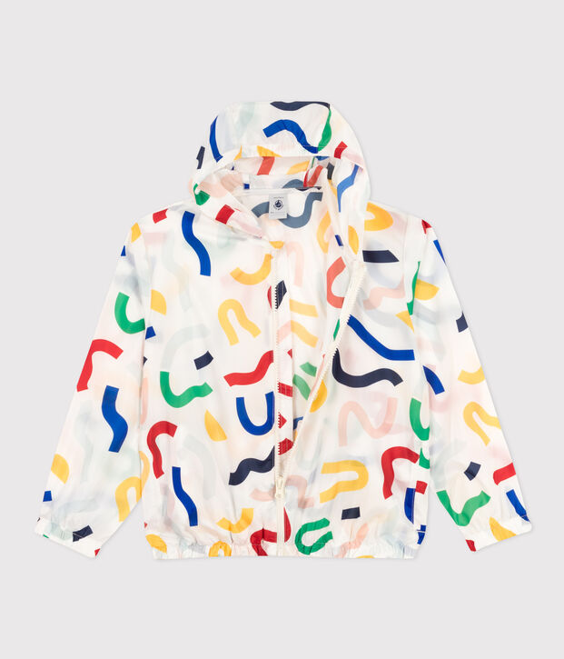 Children's Ultra-lightweight Windbreaker white/multicolor