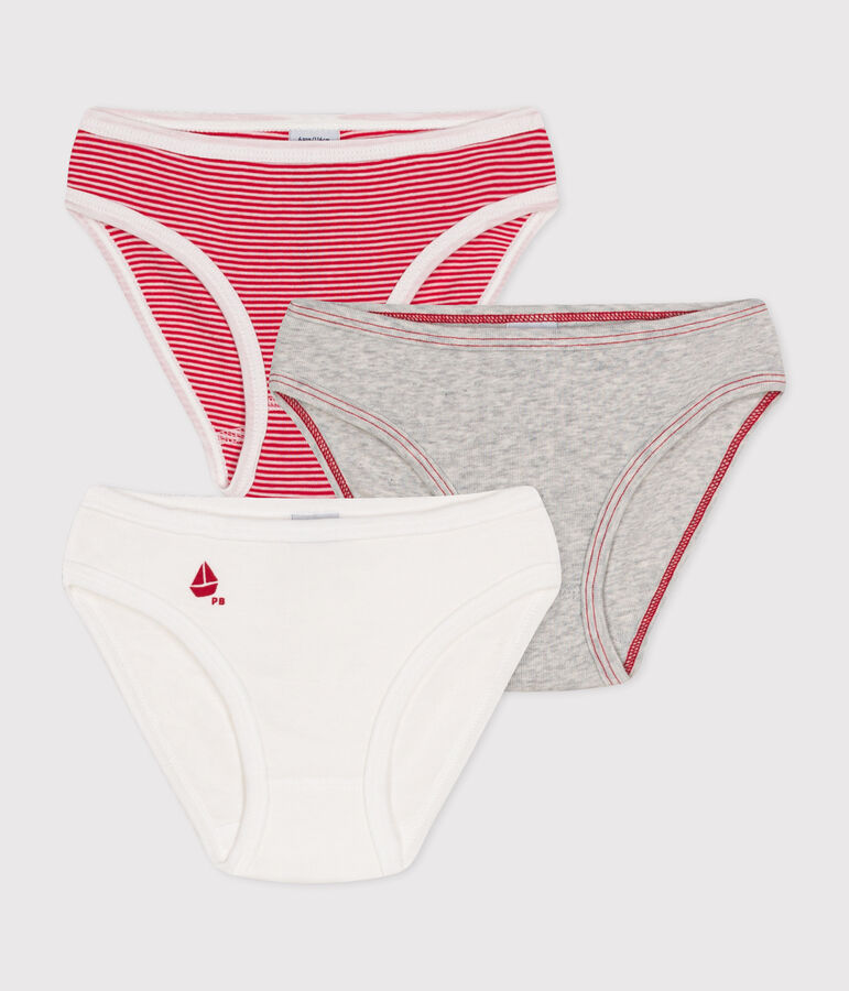 Girls' cotton briefs - 3-Pack multicolor