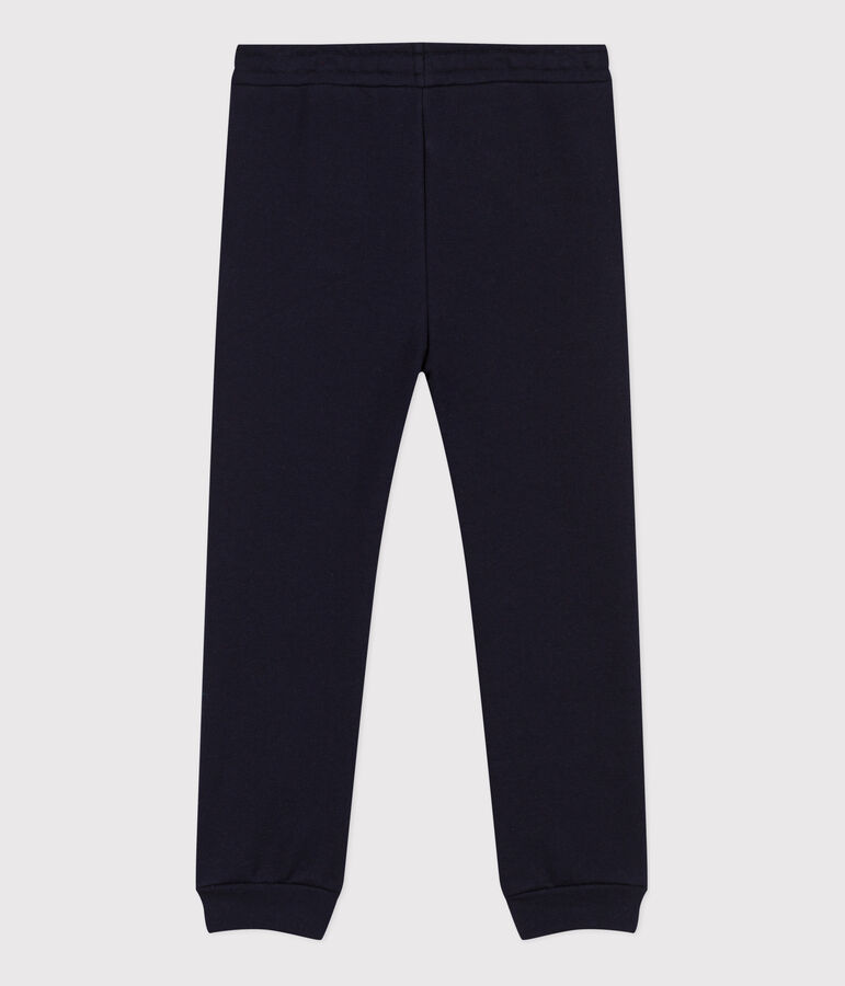 Girls' fleece jogging bottoms blue