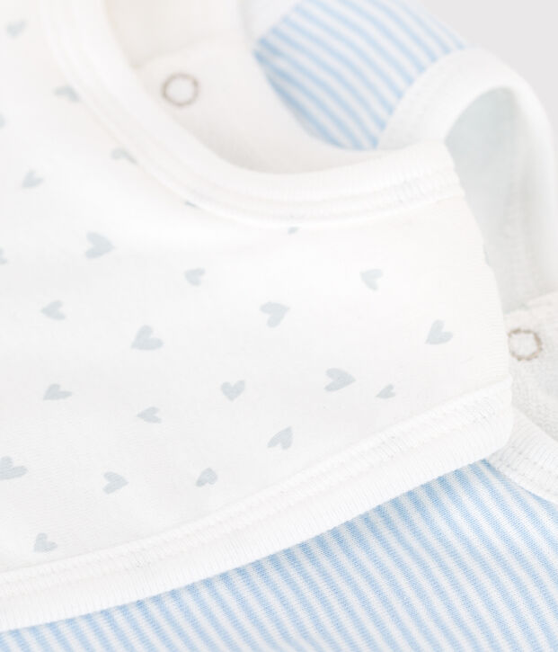 Printed cotton baby bibs - 2-Pack multicolor