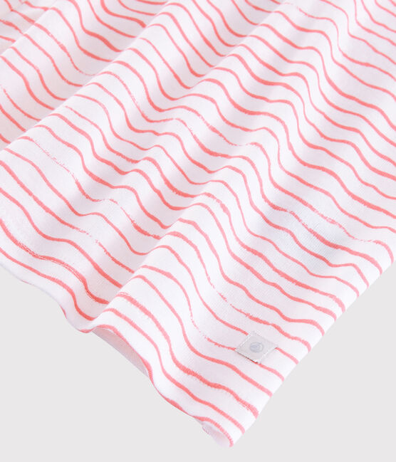 Boys' Pink Wavy Print Snugfit Cotton Pyjamas MARSHMALLOW white/GRETEL pink
