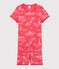 Girls' Paris Print Cotton Short Pyjamas GROSEILLER pink/FLEUR pink