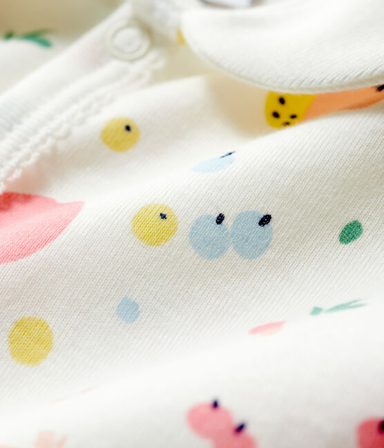 Baby Girls' Fruit Pattern Cotton Playsuit MARSHMALLOW white/MULTICO white