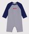 Babies' UV-protection swimming onesie blue/white
