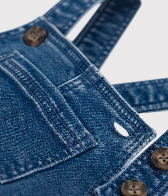 Babies' Long Denim Dungarees BLEU DELAVE blue