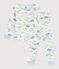 Children's printed cotton pyjamas MARSHMALLOW white/MULTICO white