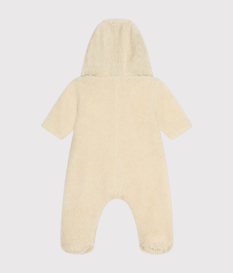 Babies' sherpa snowsuit Ecru