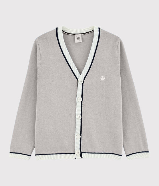 Boys' Cotton Jersey Waistcoat POUSSIERE CHINE grey