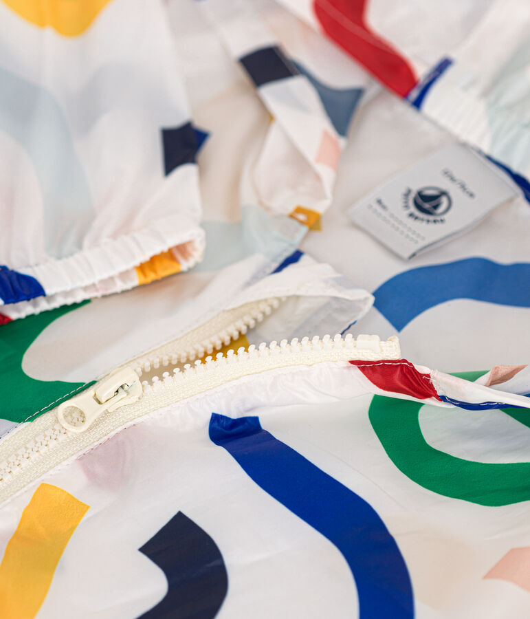 Babies' Anti-UV Recycled Polyester Windbreaker white/multicolor