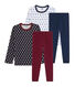 Girls' Ribbed Pyjamas - 2-Piece Set