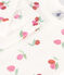Very fitted children's pajamas in printed cotton MARSHMALLOW /PEONIA /MULTICO