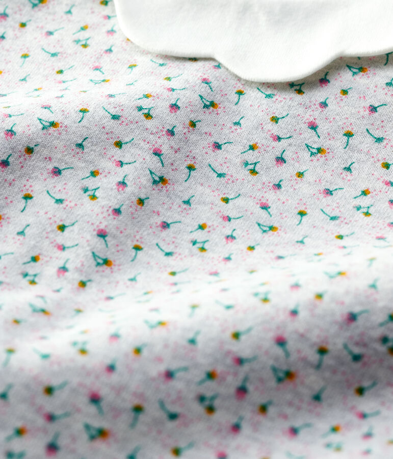 Babies' Fleece Dress BELUGA grey/MULTICO white