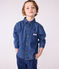 Children's plain denim shirt DENIM MOYEN blue