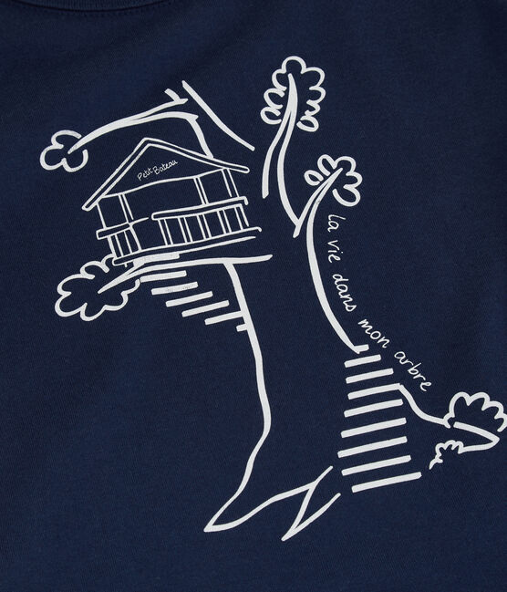 Boys' Short-Sleeved Cotton T-Shirt MEDIEVAL blue
