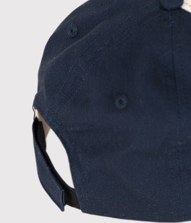 Children's Cotton Cap Ecru/blue