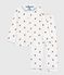 Children's buttoned printed cotton pyjamas MARSHMALLOW /OLYMPIC /MULTICO