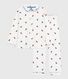 Children's buttoned printed cotton pyjamas