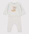 2-piece baby set in cotton knit with teddy bear pattern MONTELIMAR CHINE