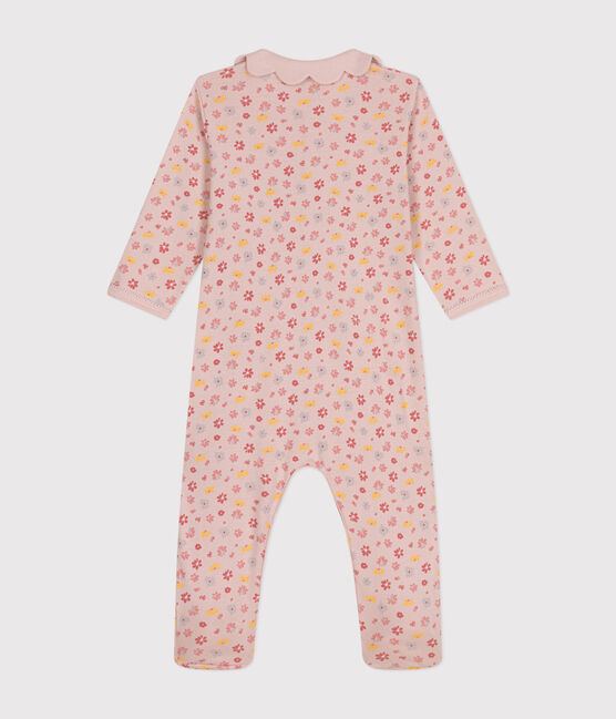 Babies' Floral Print Cotton Pyjamas SALINE pink/MULTICO white