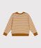 Boys' wool and cotton pullover AVALANCHE white/ECUREUIL