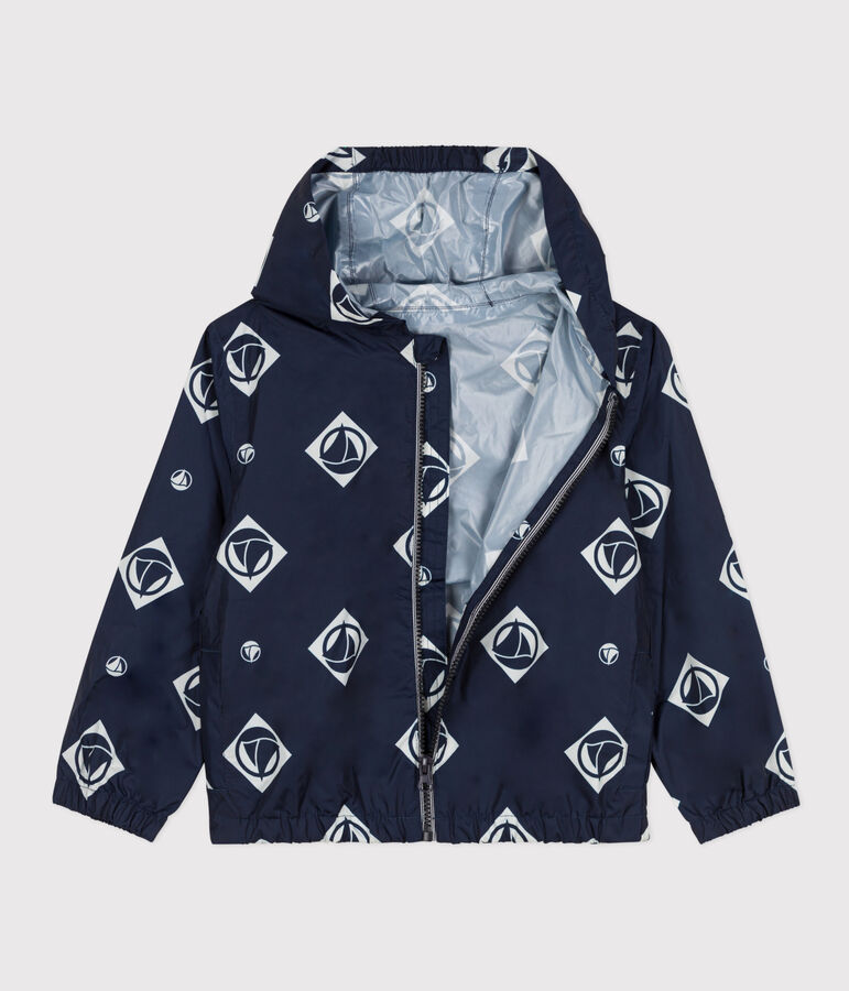 Children's Unisex Recycled Fabric Windcheater blue/white