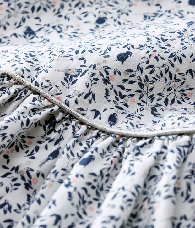 Baby Girls' Short-Sleeved Poplin Dress white/multicolor