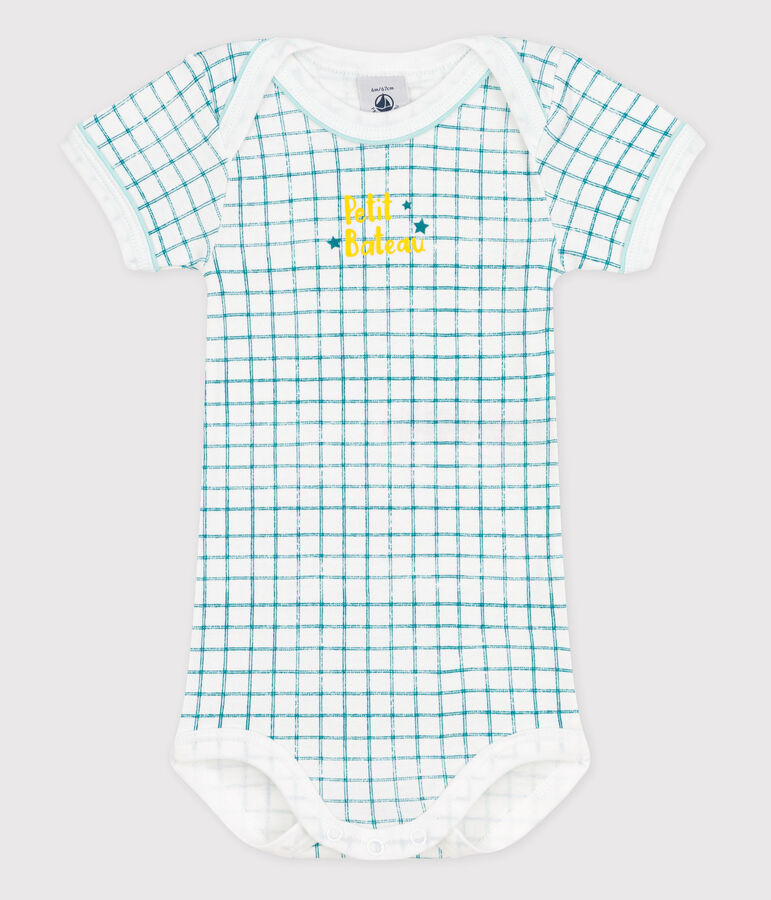 Babies' Short-Sleeved Bodysuit white/green