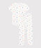 Children's printed pyjamas with short sleeves and long legs MARSHMALLOW white/MULTICO white
