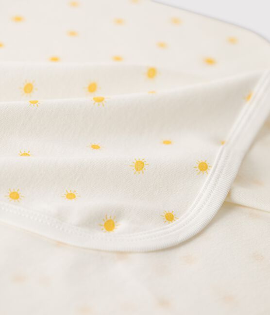 Babies' Organic Cotton Maternity Blanket MARSHMALLOW white/ORGE