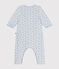 Babies' velour bodyjamas printed with tiny stars GOMME blue/BEACH