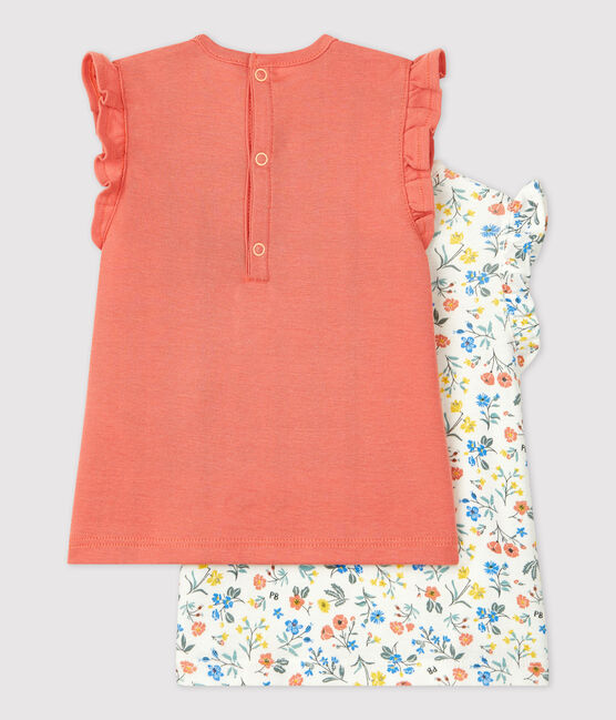 Baby Girls' Short-Sleeved Cotton Blouse - 2-Pack variante 1