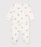 Babies' heart-print popper-free cotton terry pyjama suit Ecru/multicolor