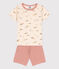 Children's Unisex Short Cotton Pyjamas AVALANCHE white/MULTICO
