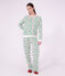 Women's fir tree print cotton pyjamas white/multicolor