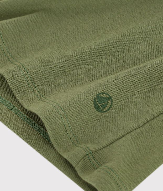 Women's short-sleeved plain cotton T-shirt green