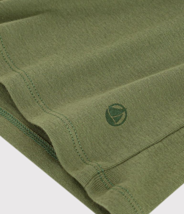 Women's short-sleeved plain cotton T-shirt green