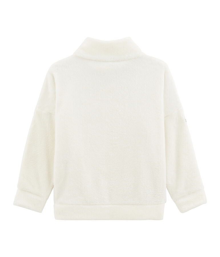 Boys' Sheepskin Fleece Sweatshirt white