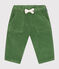 Babies' velour trousers PALMERAIE green