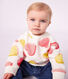 Babies' heart-print cotton sweatshirt
