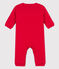 Babies' Organic Cotton Jumpsuit. TERKUIT red