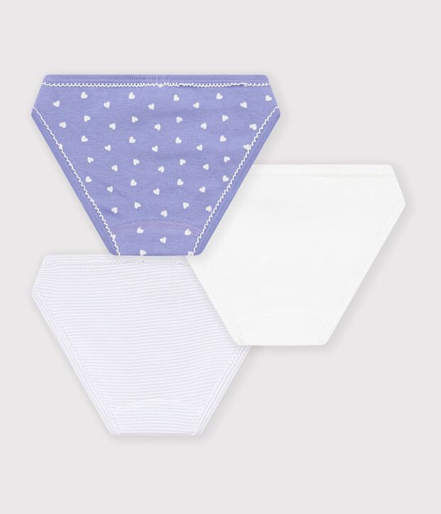 Pack of children's cotton pants with hearts multicolor