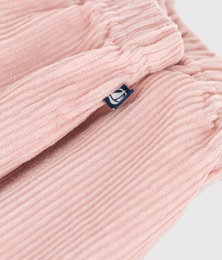 Babies' corduroy trousers pink