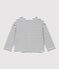 Babies' Fleece Cardigan MARSHMALLOW white/SMOKING blue