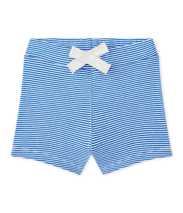 Baby boy's striped shorts blue/white