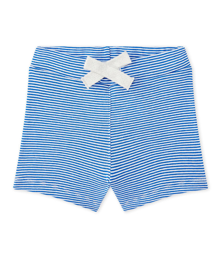 Baby boy's striped shorts blue/white