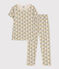 Children's Cotton Floral Print Pyjamas AVALANCHE white/MULTICO